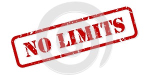 No Limits Rubber Stamp Vector