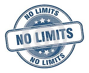 no limits stamp. no limits round grunge sign.