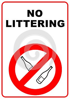 No littering sign