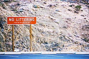 No Littering Sign
