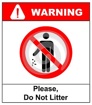No littering sign vector illustration