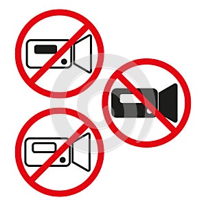 No loudspeaker symbol. Sound prohibition sign. Silent mode requested icons. Vector illustration. EPS 10. photo