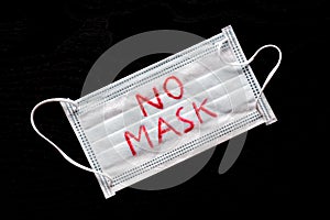 No mask, face protective masks