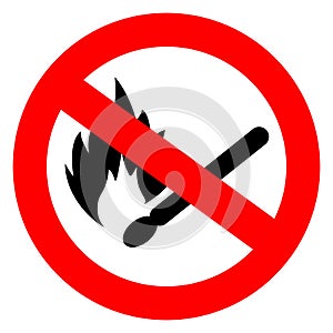 No match fire vector sign