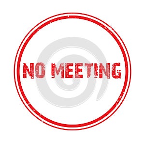 no meeting stamp on white