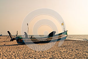 no men zone, boat on the Alleppey beach Kerala