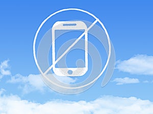 No mobile phone cloud shape