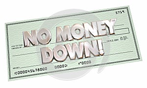No Money Down Payment Financing Borrow Cash Money