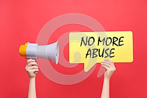 No more abuse Concept.