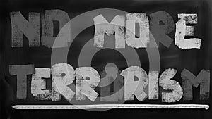 No more terror and terrorism concept