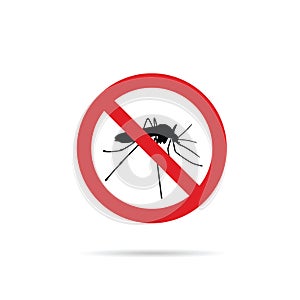 No mosquito sign icon vector illustration