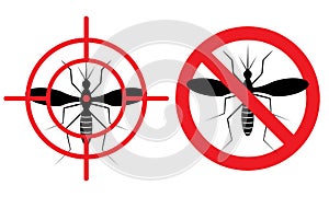 No mosquitos sign. Vector illustration.