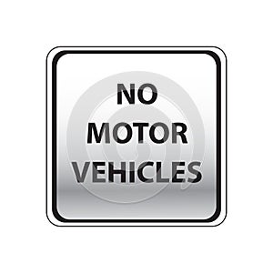 no motor vehicles road sign. Vector illustration decorative design