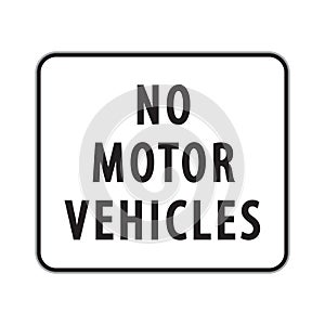 no motor vehicles sign. Vector illustration decorative design