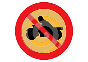 No motorbikes sign photo