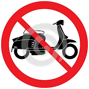No motorcycle or no parking sign