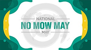 No Mow May background or banner design template