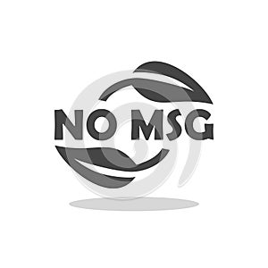 No MSG, MSG free icon with shadow