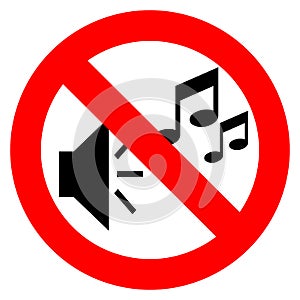 No music sign