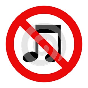 No music sign