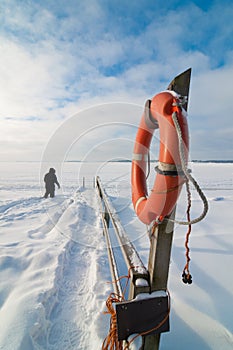 No need for lifebelt in frozen Baltic Sea