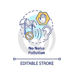 No noise pollution concept icon