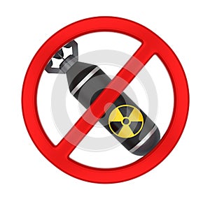 No Nuclear Bomb Sign Isolated