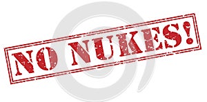 No nukes red stamp photo