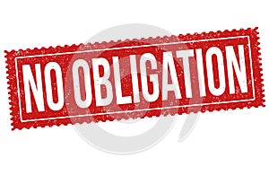 No obligation grunge rubber stamp photo