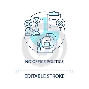 No office politics turquoise concept icon