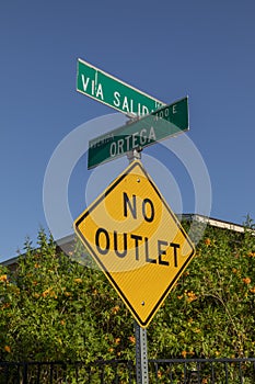 No Outlet Road Sign