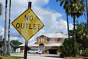 No outlet sign in Cocoa Beach