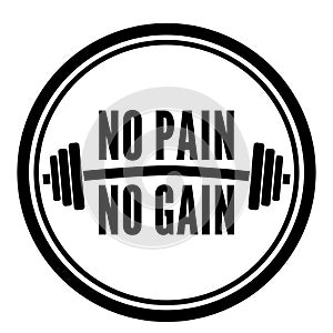 No pain no gain dumbbell circle