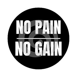 No pain no gain symbol icon