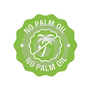 No palm oil green label. Organic food without saturated fats. Product free ingredient. Nutritious dietary, healthy