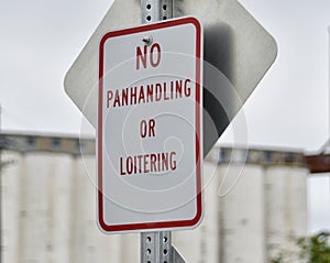 No Panhandling or Loitering