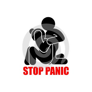 No panic sign. Keep calm symbol. Vector illustration