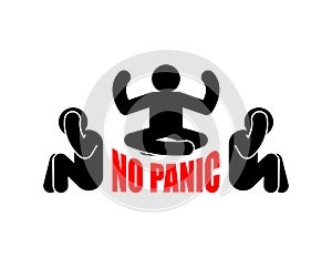 No panic sign. Keep calm symbol. Vector illustration