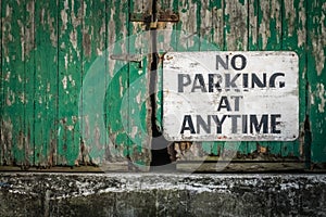 No parking at anytime