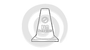 No parking cone icon animation