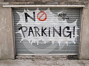 No parking graffiti