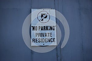 no parking private property billboard