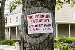 No Parking Saturday - Street Fair