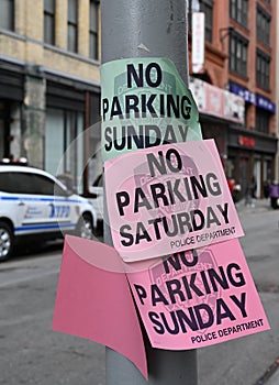 No Parking Saturday or Sunday