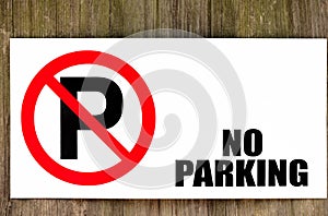 No parking sign