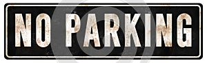 No Parking Sign Retro