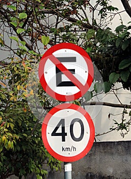 No parking and speed limit