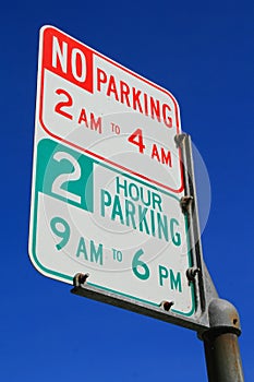 No Parking Street Sign