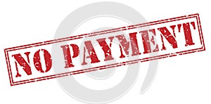 No payment red stamp