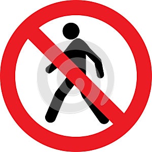 No pedestrian sign photo